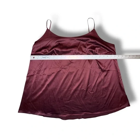 LANE BRYANT Satin Cami - Burgundy Plus 16 - Picture 7 of 13